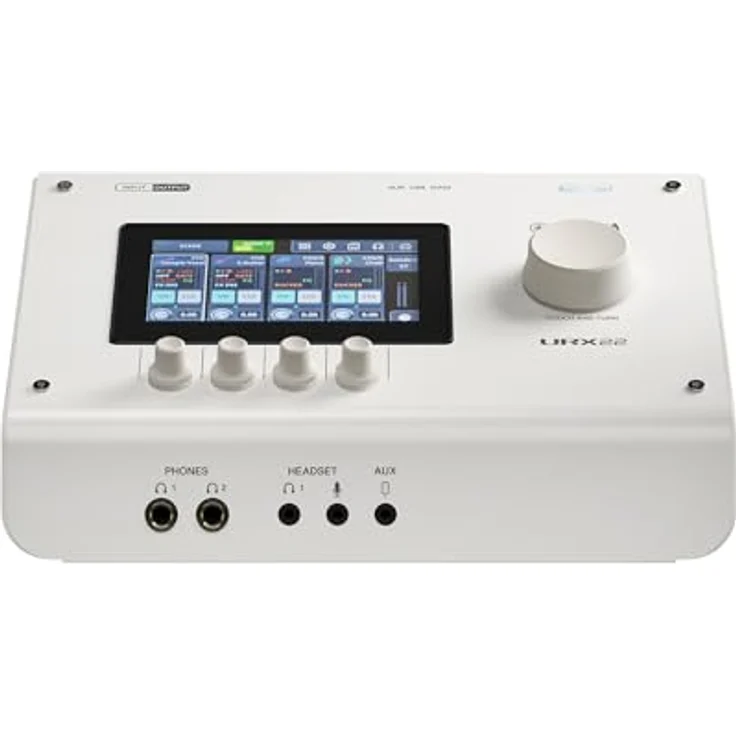 YAMAHA URX22 USB-C Audiointerface, kompaktes 4-In/2-Out-Interface mit 32-Bit/192 kHz Audio, Touch-LCD-Steuerung und integriertem DSP-Mixing – Weiß – Bild 1