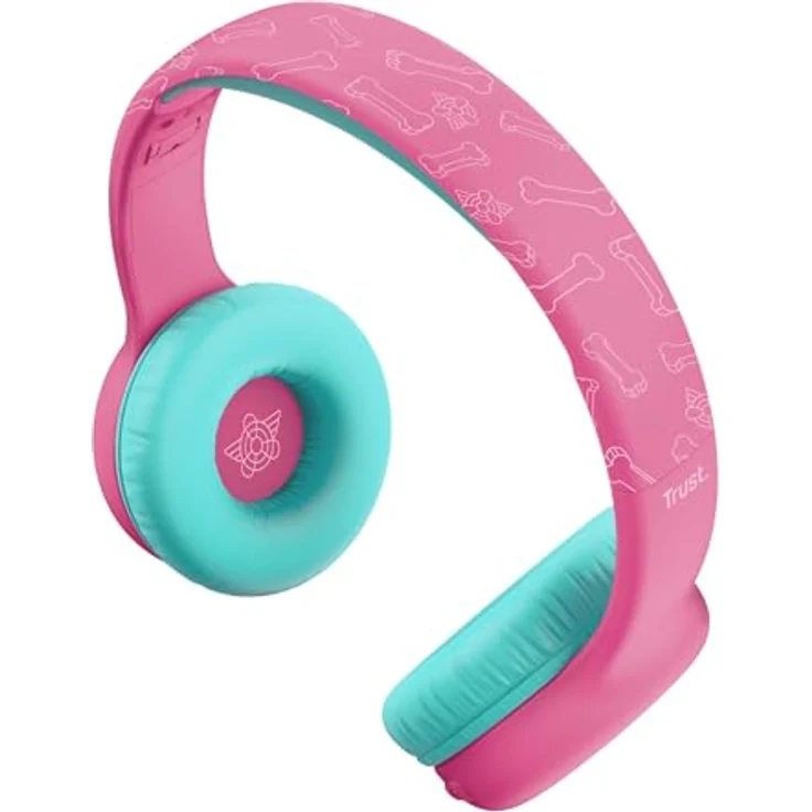 Trust Nouna Wireless Kopfhörer Paw Patrol, Rosa, faltbares Design, integrierter Lautstärkeregler, kabellos und kabelgebunden – Bild 14