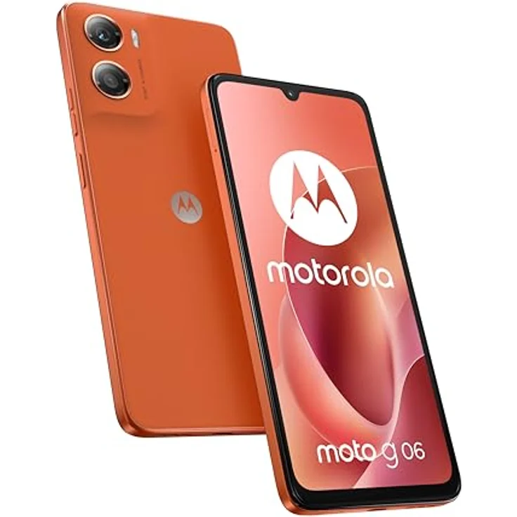 Motorola moto g06 Smartphone, 256GB, 6,88 Zoll Display, AI 50-MP Kamera, Orange, Dual-SIM, Android™ 15 – Bild 1