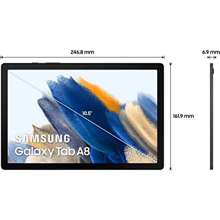 Samsung Galaxy Tab A8 (nur WLAN, 10.50", 128 GB, Gray), Tablet, Grau mit Kids Mode und Quad Speaker – Bild 3
