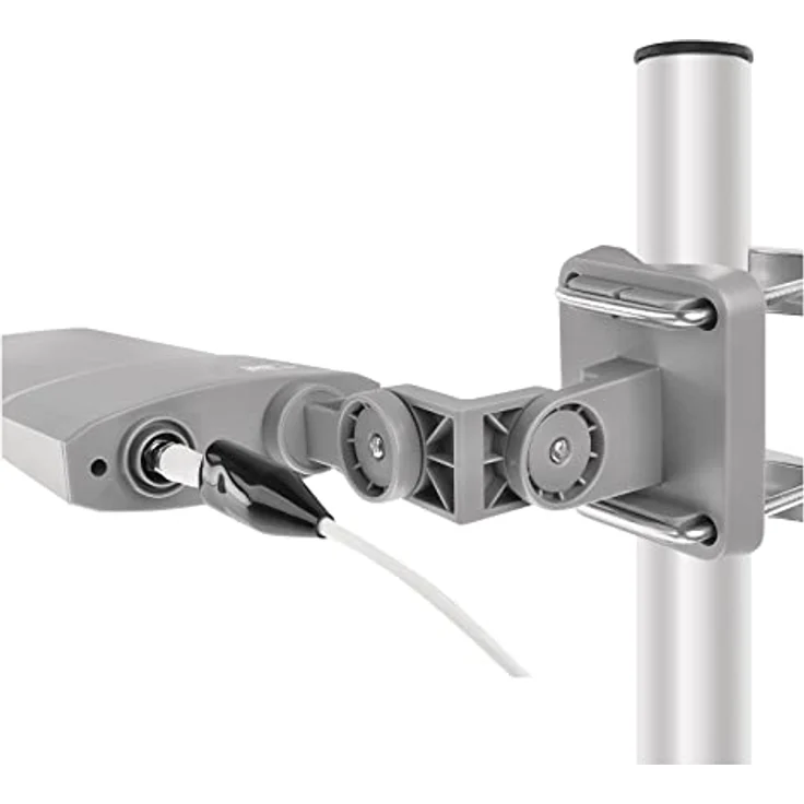 EMOS J0804 Außenantenne mit Verstärker, VHF/UHF/DAB, 80 km Reichweite, integrierter LTE- und 5G-Filter, Full HD, inkl. 8,5 m Koaxialkabel und Zubehör – Bild 5