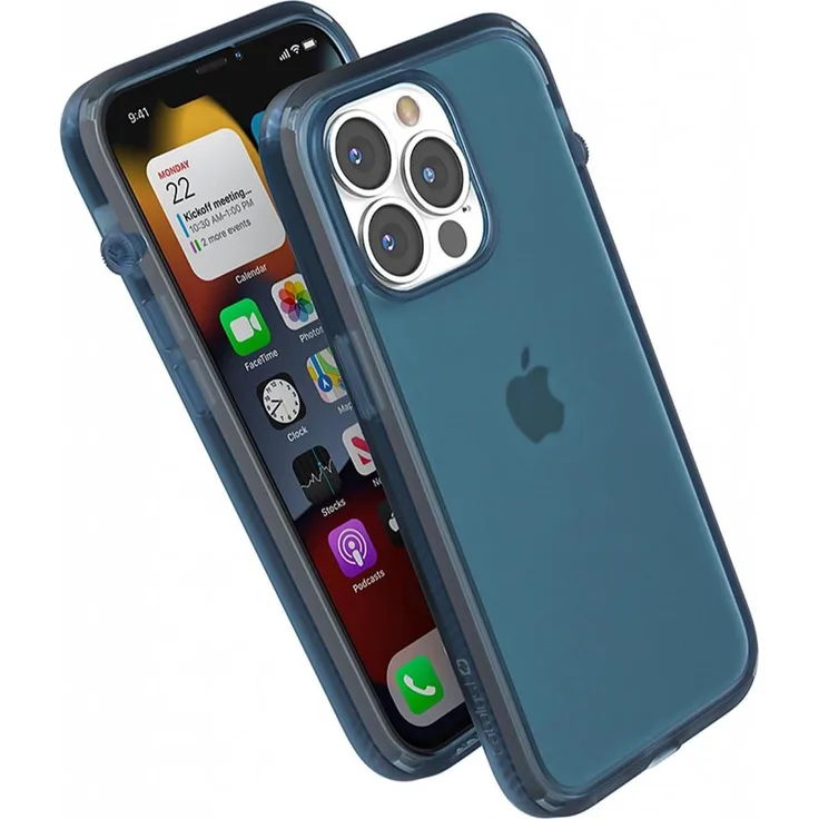 Catalyst Influence Case für Apple iPhone 13 Pro Max, Smartphone Hülle mit Fallschutz und dreidimensionalem Design, Blau