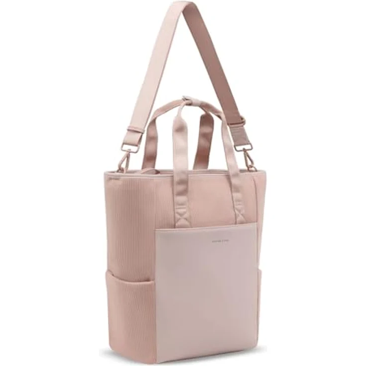 Kapten & Son Lindby Pro Cord Convertible Backpack 20L, Freizeitrucksack mit Laptopfach für bis zu 15 Zoll, Farbe Rose Clay altrosa – Bild 4