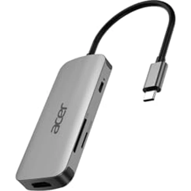 Acer 7-in-1 USB-C® Dockingstation HP.DSCAB.018, kompakte Laptop-Dockingstation mit 3x USB-A, 1x HDMI, microSD und SD, 58 g, Power Delivery – Bild 1