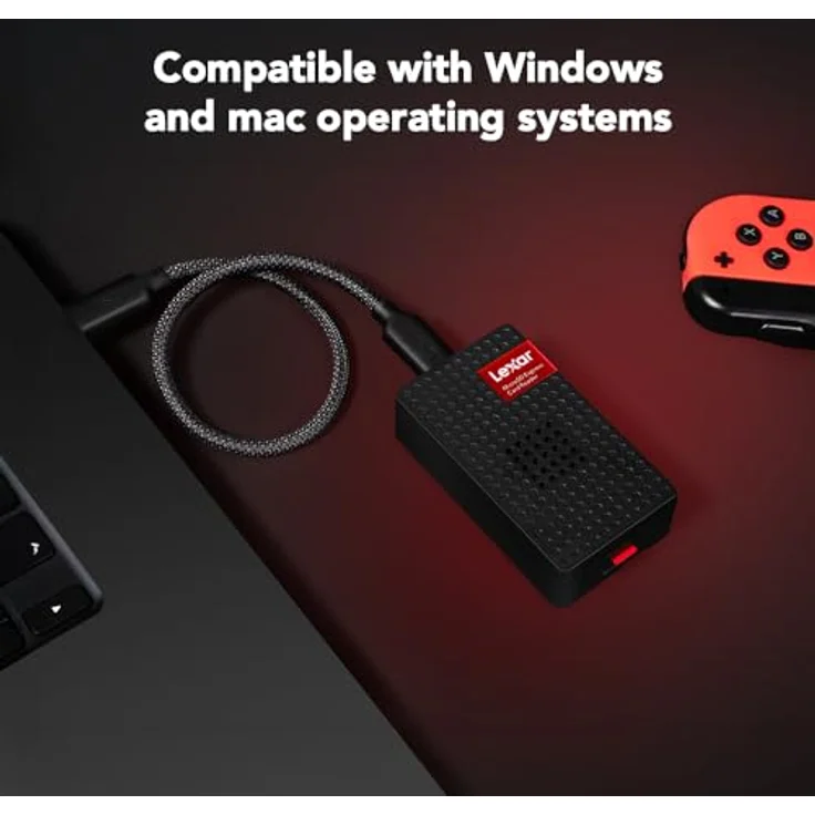 Lexar microSD Express USB-C Reader (USB 3.2), Speicherkartenlesegerät mit Übertragungsraten bis zu 900 MB/s, inklusive USB-C-Kabel und Adapter – Bild 6