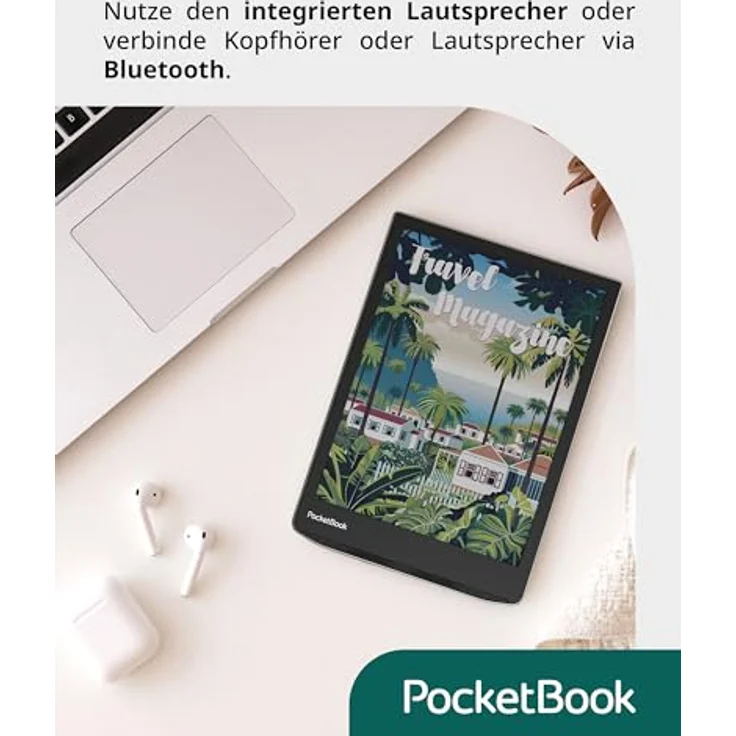 PocketBook e-Book Reader 'InkPad Color 3' (deutsche Version) 32 GB Speicher, IPX8, Bluetooth, Lautspecher, 19,81 cm (7,8 Zoll) E-Ink Kaleido 3 Farbdisplay - Stormy Sea – Bild 5