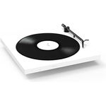 Tone Factory Turntable, Minimalistischer Design Plattenspieler mit Bluetooth und eingebauter Phonovorstufe, Made in Europe (Weiß)