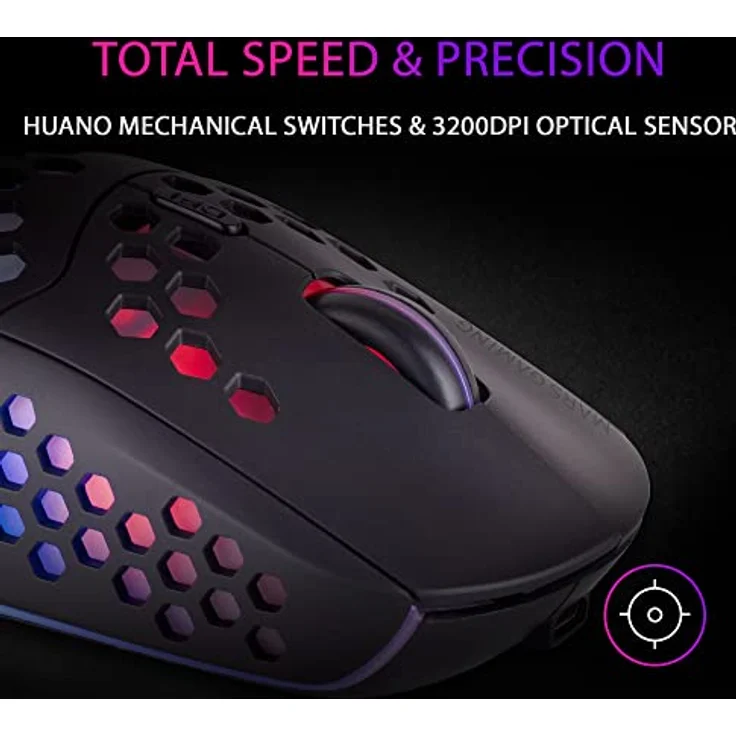 MARSGAMING Mars Gaming MMW3, Kabellose Gaming Maus, RGB Flow, Ultraleicht 79g, 3200DPI, Schwarz – Bild 5
