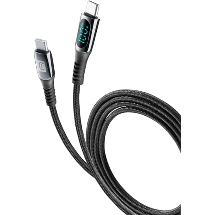 CellularLine Display Cable 2m USB Typ-C/Typ-C Black Schwarz, elektronisches Kabel mit Display-Funktion – Bild 1