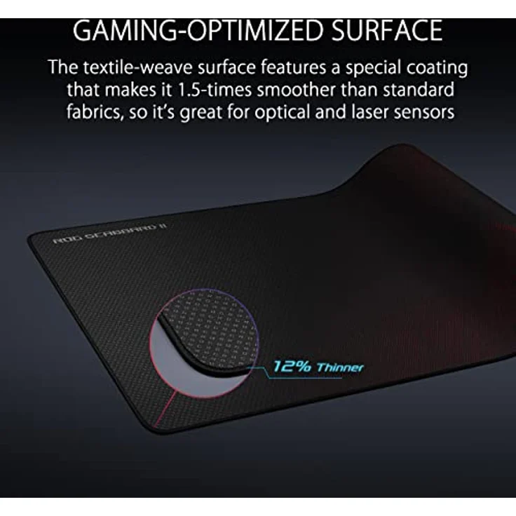 Asus ROG Sheath Gaming Mauspad (Tischunterlage, extra groß) schwarz-rot – Bild 4