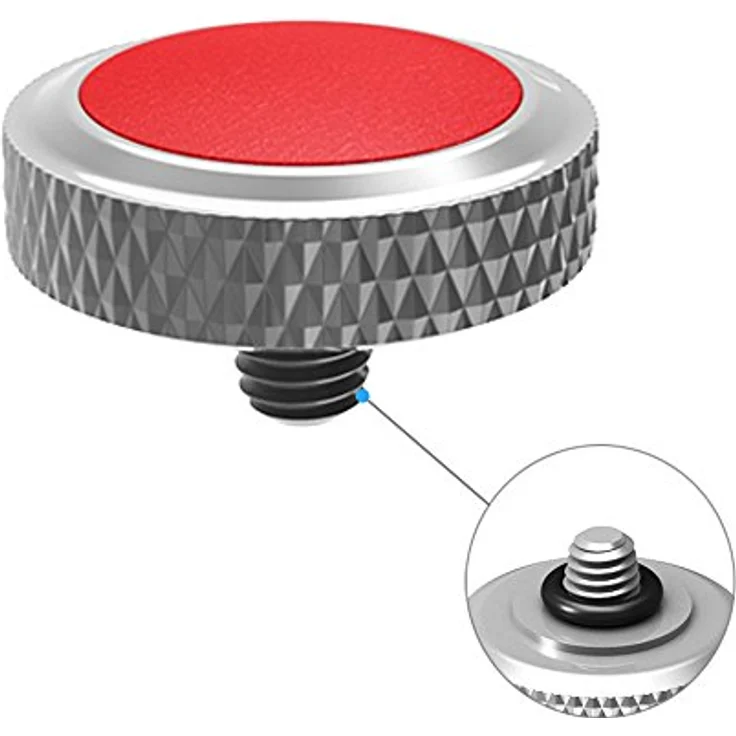 JJC Soft Release Button für Fujifilm X-Serie und Sony RX-Serie, Kupfer mit Silikonoberfläche, inkl. 2 rutschfester O-Ringe – Bild 2