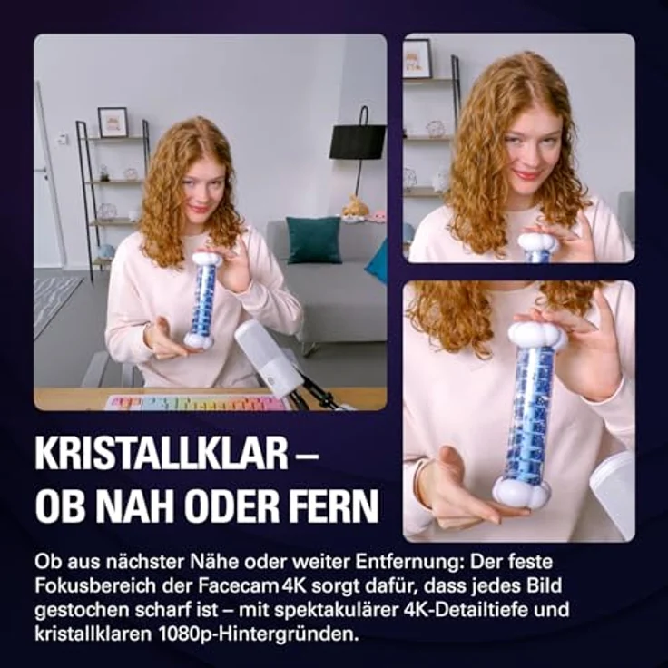 Elgato Facecam 4K, 4K60-Studio-Webcam mit DSLR-Steuerung, HDR, cineastischen Effekten und USB-C für PC & Mac – Bild 4