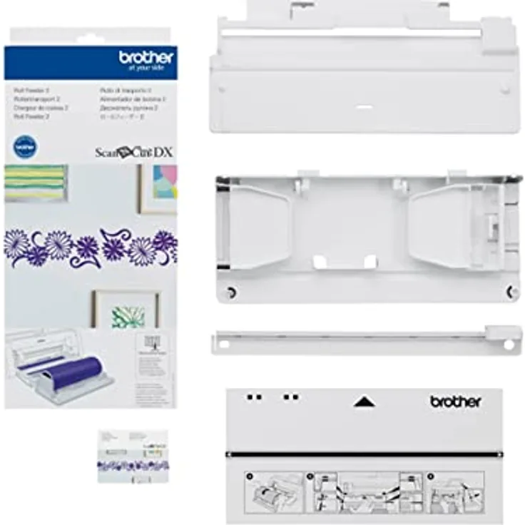 Brother CADXRF2 V2 Rollenhalter, Zubehör für Schneidemaschine mit Querabschneider und Rollenfunktion, für Rollenkern-Größen 39-115 mm