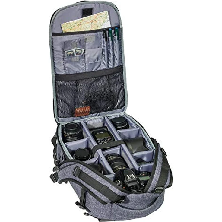 PEDEA Kameratasche (Rucksack, grau) – Bild 5