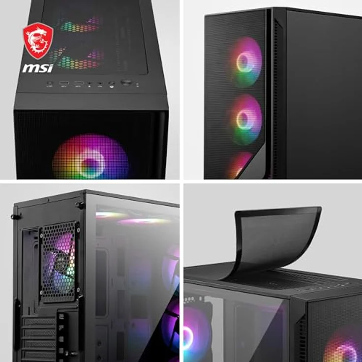 MSI PC-Gehäuse MSI Midi MAG Forge 120A Airflow, Gehärtetes Glas, ARGB-Lüfter, ATX Support – Bild 4