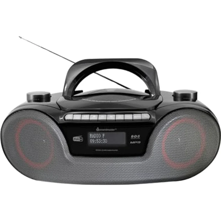 Soundmaster SCD8300SW tragbares Digitalradio CD-Player Hörbuchfunktion Bluetooth DAB+ UKW-Radio USB/SD-Anschluss Kopfhöreranschluss Wecker Boombox – Bild 2