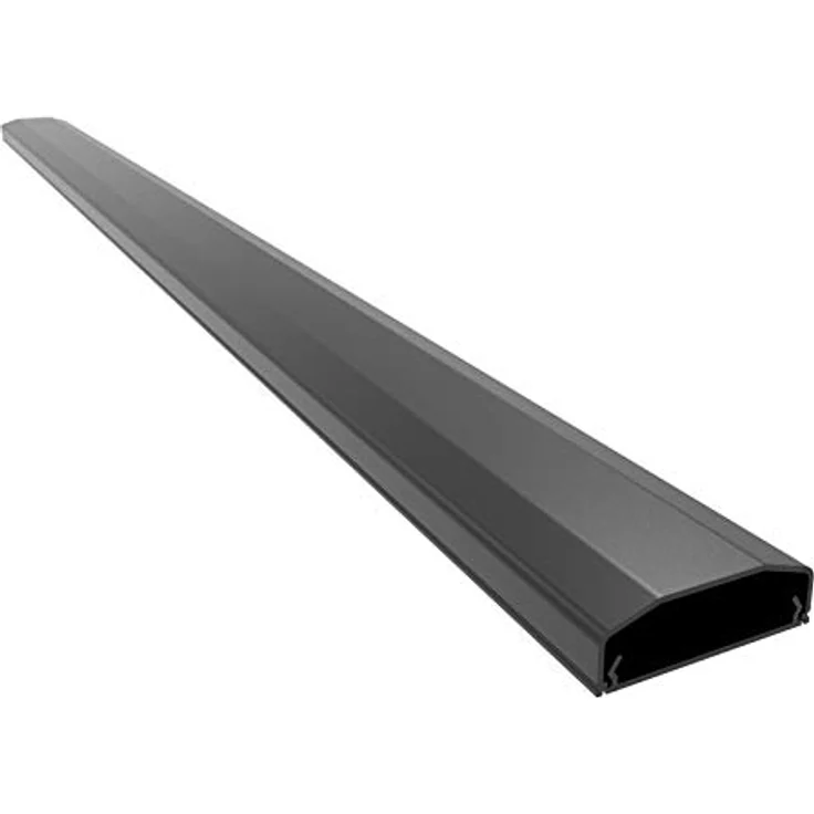 conecto Kabelkanal mit 3M Klebeband selbstklebend selbsthaftend zum Kleben oder Schrauben aus hochwertigem PVC (Länge 100cm, Breite 6cm, Höhe 2cm) schwarz – Bild 4