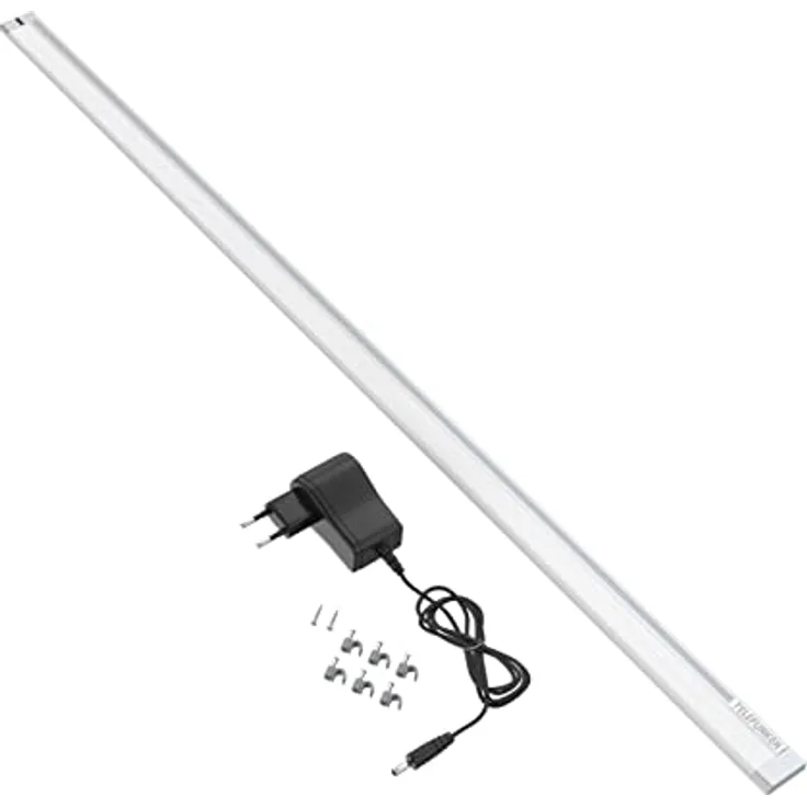 TELEFUNKEN - Led Unterbauleuchte 87,3 Cm, Küche, Led Leiste Küchenschrank, Werkstattlampe, Ir-Bewegungssensor, Neutralweißes Licht, 10 W,1100 Lm, Silberfarbig