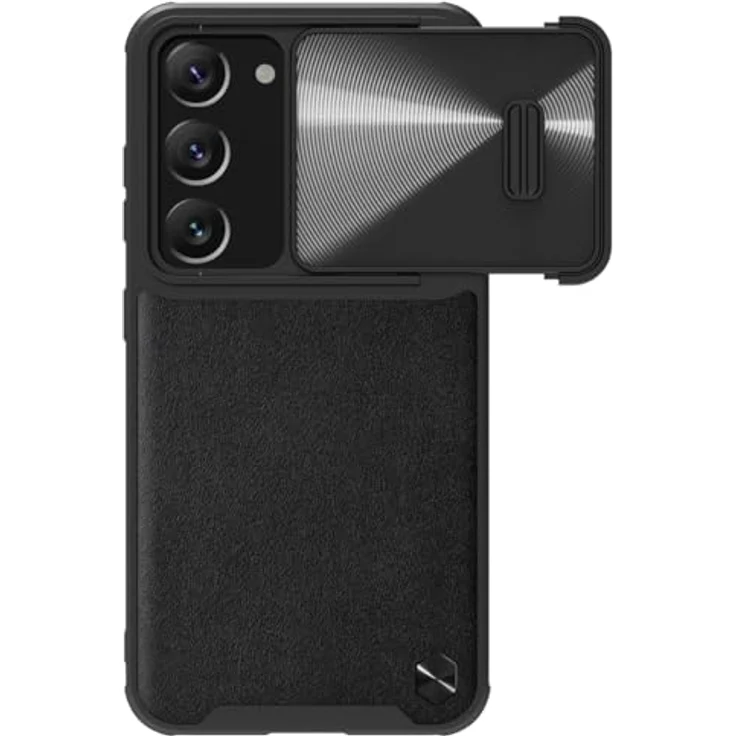 Nillkin Leather CamShield Samsung Galaxy S23 Plus Hülle, Schwarz, mit Kamera Slider und Sturzschutz – Bild 1