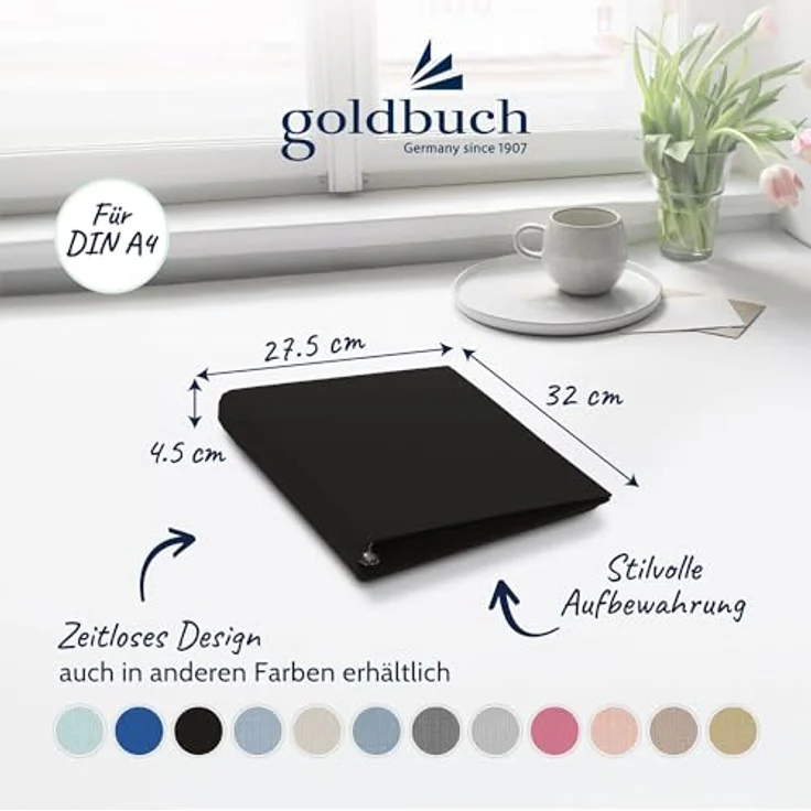 goldbuch Foto-Ringbuch, Bella Vista, 26 x 32 cm, Leinen, Schwarz, 37935 – Bild 3