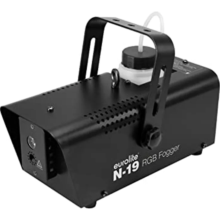 EUROLITE N-19 LED Hybrid RGB Nebelmaschine | Kompakte Nebelmaschine mit 600 Watt Leistung, LED-Beleuchtung, Kabelfernbedienung