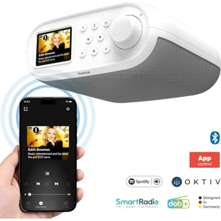 Hama DIR400 Digitalradio, DAB, DAB+, FM, Internet, Bluetooth, Weiß, versandkostenfrei – Bild 7