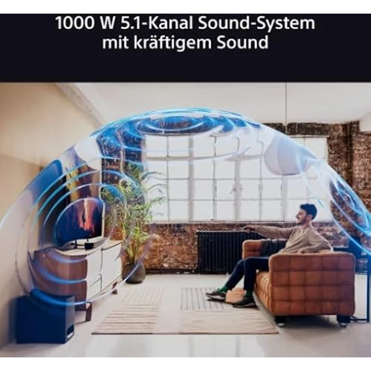 Sony BRAVIA Theatre System 6 (5.1-Kanal-Surround Sound, 1000 W, inkl. Rücklautsprecher & Subwoofer, Dolby Atmos, DTS:X, AI Voice Zoom 3 mit BRAVIA TV, DSEE, Multi-Stereo-Party-Modus) Schwarz – Bild 4