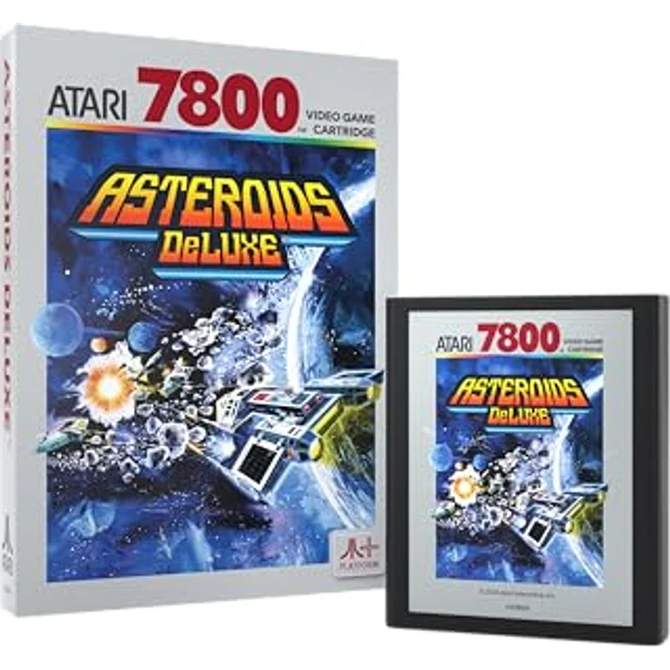 Atari Asteroids Deluxe (Atari 7800+) Cartridge, PC-Games - Photonenkanone, riesiges Asteroidenfeld, schwebende Trümmer – Bild 2