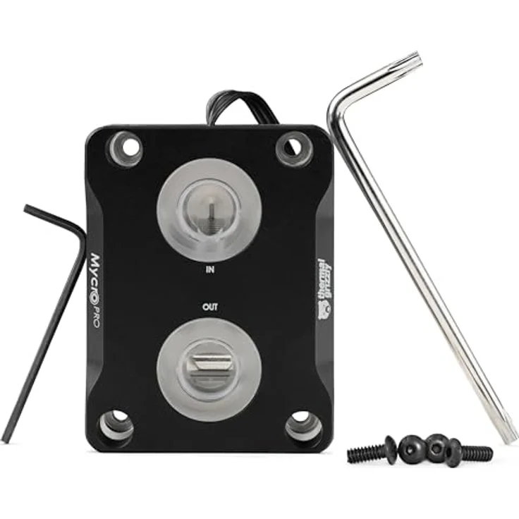 Thermal Grizzly Intel Mycro Direct-Die Pro RGB V1 Wasserkühler für Intel-Prozessoren, ersetzt SAM und Heatspreader, CNC-gefräste POM-Abdeckung, G1/4-Zoll-Anschlüsse, RGB-LED-Beleuchtung – Bild 3