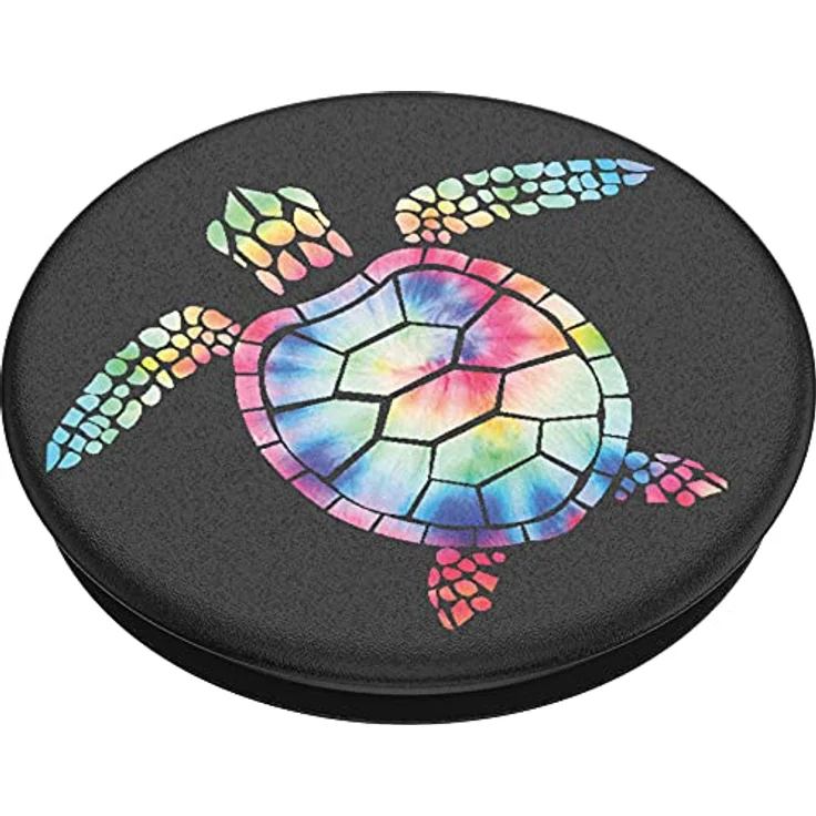 PopSockets PopGrip Psychedelic Turtle, Anti-Drop Handyhalter mit vielseitigem Design für iPhone und Samsung – Bild 3