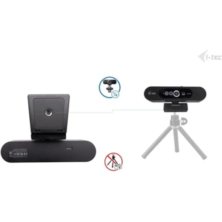 i-tec Solomon WH200 Webcam 2K, Windows Hello Unterstützung, hochwertiges Mikrofon, integrierte Datenschutzabdeckung – Bild 5