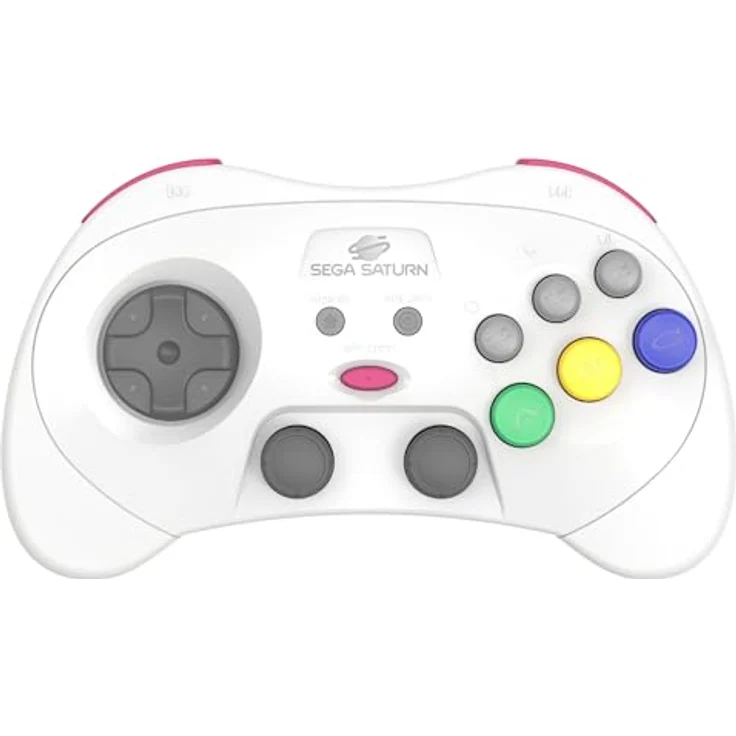 retro-bit SEGA Saturn PRO Controller - Wireless, Hall-Effekt-Analogsticks, 4 Schultertasten, USB-C, Weiss – Bild 7