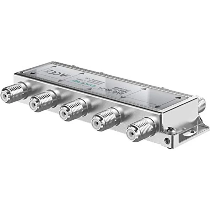 Axing BVE 80-01 8-Fach BK-Verteiler (5-1000 MHz) für Kabelfernsehen und DVB-T2 HD, F-Anschlüsse – Bild 4