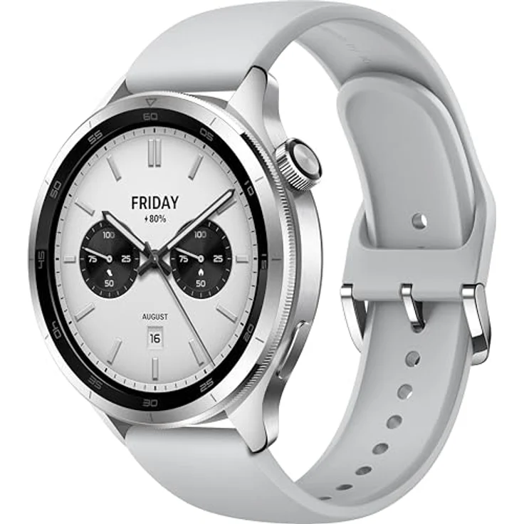 Xiaomi Watch S4 Silver – 1.43" AMOLED, 2200 Nits, 15 Tage Akku, 5ATM Wasserfest, Herzfrequenz & SPO₂-Sensor, Bluetooth 5.3, Aluminiumgehäuse – Bild 1