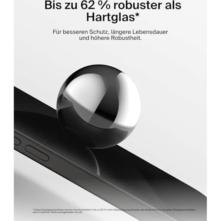 Belkin ScreenForce InvisiGlass iPhone 16 Pro Sichtschutz, kratzfester Stoßschutz Schutzfolie aus recyceltem Glas, Positionierungsschale, Displayschutz - Nachhaltig (Farbe: Nicht spezifiziert) – Bild 5