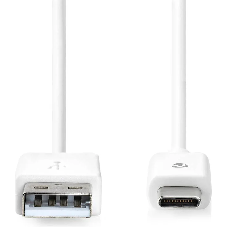 Nedis USB-Kabel USB 2.0, USB-A auf USB-C, 15 W, 480 Mbps, 1.00 m, rund, vernickelt, PVC, schwarz