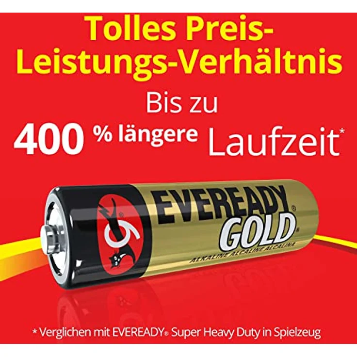 Eveready Gold Batterien AA, 40 Stück, Langlebige Batterien für Haushaltsgeräte Alkaline – Bild 2