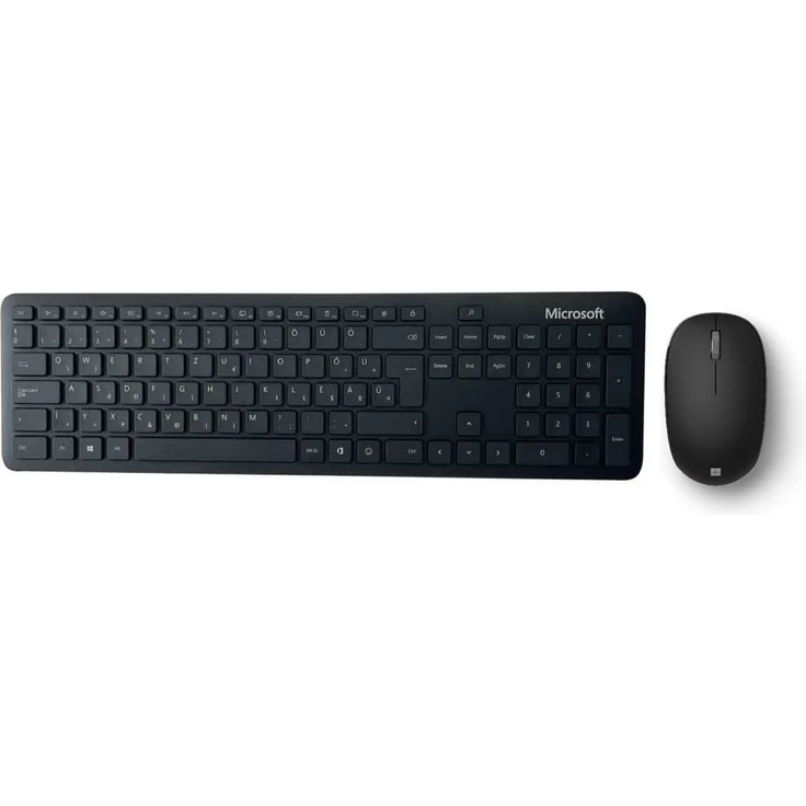Microsoft Bluetooth Desktop –Tastatur und Maus Set (QHG-00025) Ungarische QWERTZ Tastatur- und Maus-Set mit Bluetooth 5.0 LE, Swift Pair und langer Akkulaufzeit, schwarz