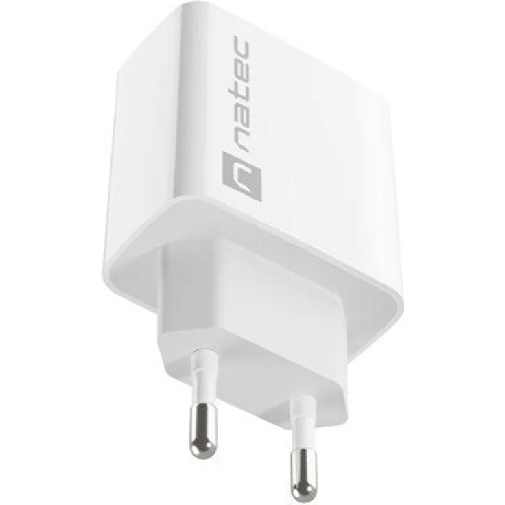 Natec Ribera 20w USB-C-Ladegerät, weiß, PD 3.0, QC 3.0, AFC