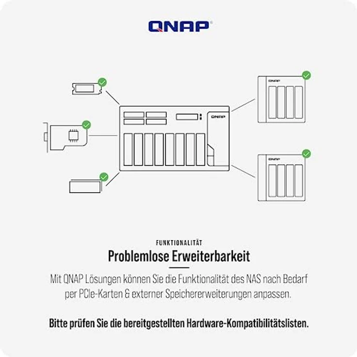 QNAP TS-855eU-RP-8G (0 TB), NAS, Schwarz – Bild 7