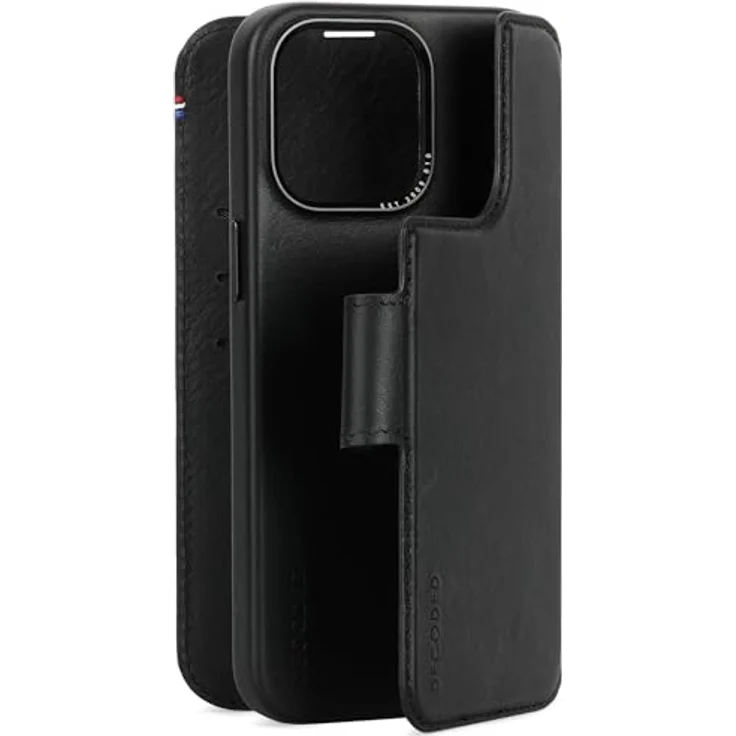 Decoded 2-in-1 Abnehmbare Schutzhülle für Apple iPhone 15 Pro Max - Hochwertiges Europäisches Leder - Kartenhalter Hülle - Lederhülle - MagSafe-Kompatibel - Microfiber Lining - Schwarz – Bild 1