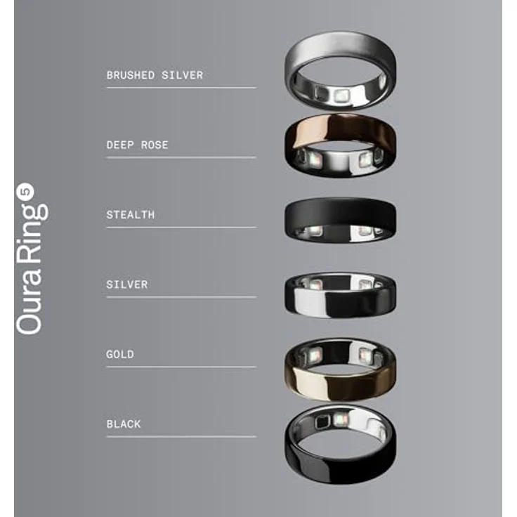 OURA Ring 5, Smart Ring in Silber, Größe 10 – Bild 7