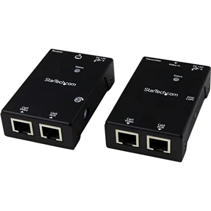 StarTech.com HDMI über Cat5 Video Extender mit Power over Cable (PoC) bis zu 50,0m- Erweiterung für Video/Audio - bis zu 50 m (ST121SHD50)