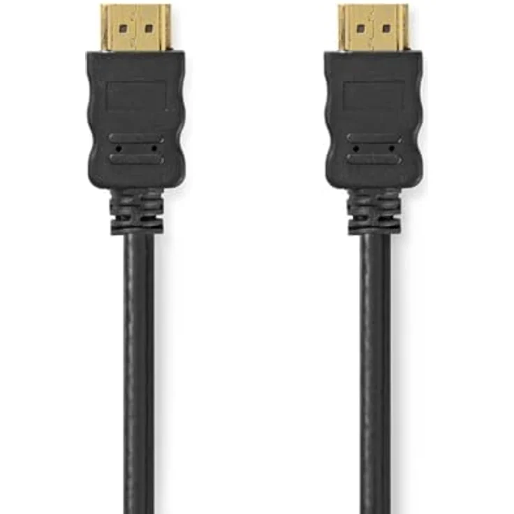 NEDIS High Speed HDMI Kabel mit Ethernet, 4K@60Hz, 18 Gbps, 0.50 m, Rund, PVC, Schwarz, ARC – Bild 2