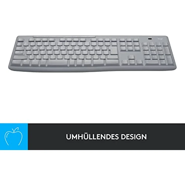 LOGITECH K270-tastaturschutz Silber  Silber One Size, Tastaturabdeckung aus strapazierfähigem Silikon, transparentes Design, einfach zu reinigen – Bild 3