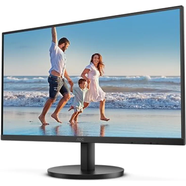 AOC 27B3HM - 27 Zoll Full HD Monitor, Adaptive Sync (1920x1080, 75 Hz, VGA, HDMI 1.4) schwarz, kontraststarkes VA Panel, Flicker Free- und Low Blue Light-Technologie, 4ms Reaktionszeit – Bild 1