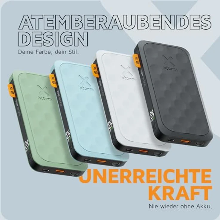 Xtorm Fuel Series Powerbank (10000 mAh, 20 W, 37 Wh), Blau - Nachhaltige mobile Energie – Bild 5