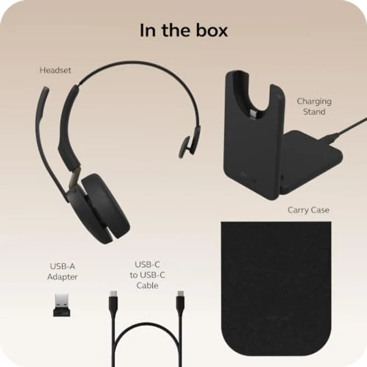 Jabra Evolve3 65 Mono, LINK 390a, UC On Ear Headset mit Bluetooth®, Geräuschunterdrückung, Kabellos, Schwarz – Bild 10