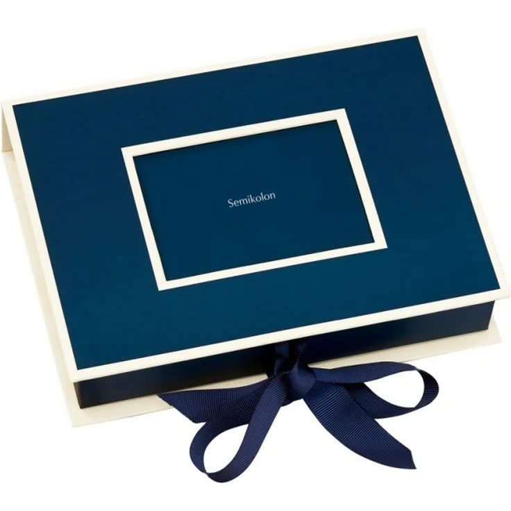 Semikolon Fotoalbum 352510 Kleine Fotobox marine, ideal als Geschenk oder zur Aufbewahrung – Bild 1
