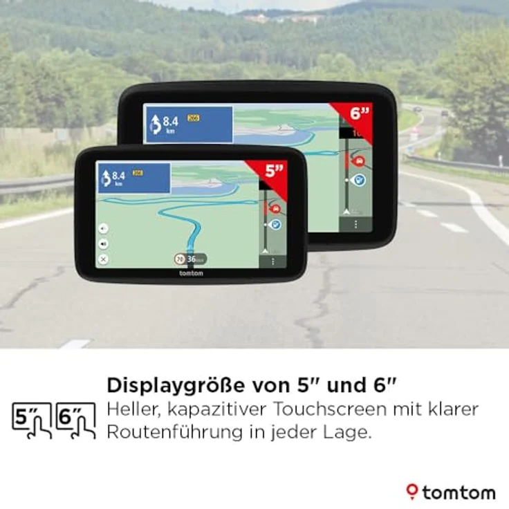 TomTom GO Classic 2nd Gen, 5 Zoll Fahrzeug Navigation mit Echtzeit-Verkehrsinformationen, schwarzes Design – Bild 7